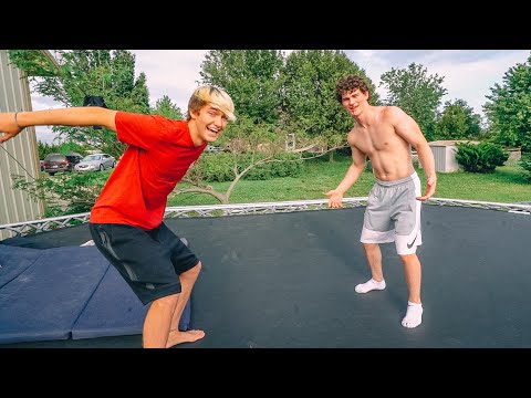 Teaching Him A DOUBLE BACKFLIP!