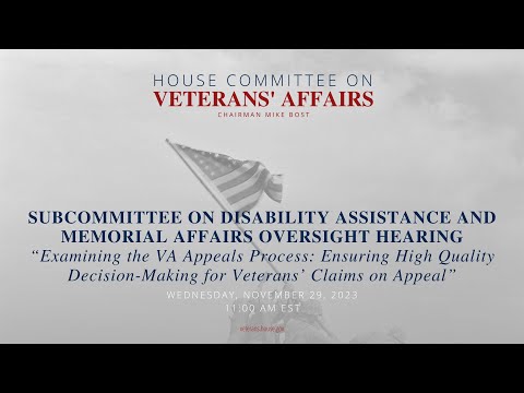 Subcommittee on Disability Assistance and Memorial Affairs Oversight Hearing