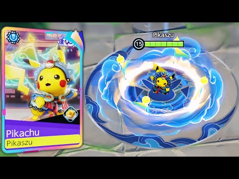 Pikachu Default vs Stage Style Holowear Comparison - Pokémon Unite