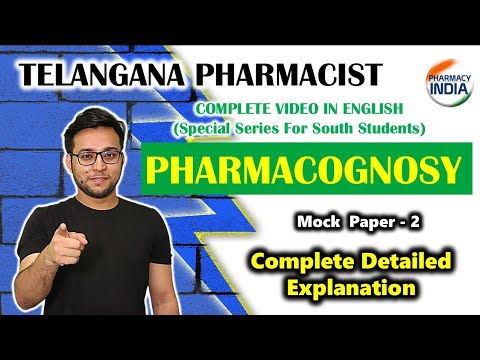 Pharmacognosy | Mock Paper - 2 | English Video Solution Telangana Pharmacist #telengana