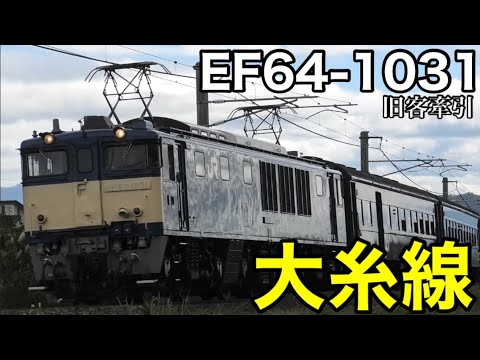 【貴重】EF64形機関車が大糸線を走行しました。