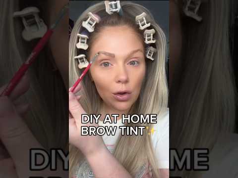 DIY At Home Brow Tint *NEVER Fill in Your Brows Again!* #shorts #beautyhacks #beauty #makeup #brows