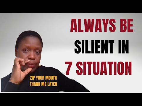 Always Be Silent In 7 Situations #dating #relationship  #selfdiscovery #mindfulness