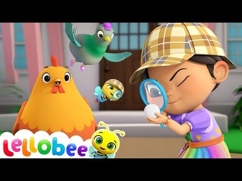 Whose Egg is This? Ella and Bee Investigate! 🥚 | 🍯 Lellobee Kids Songs & Cartoons! Sing and Dance