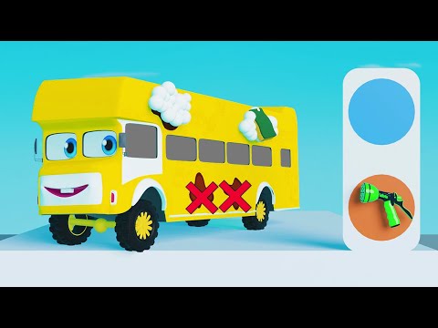 Yellow Bus | Wheels On The Bus Go Round n Round | Nursery Rhymes & Songs for Kids | Pilli Go