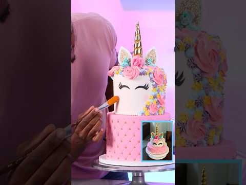 Making a Unicorn cake #shorts