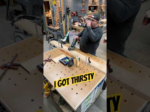 Cutting dominos can stir up a thirst. #woodworking #asmrsound  #domino