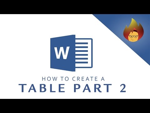 How to create a TABLE Part 2 | MICROSOFT WORD