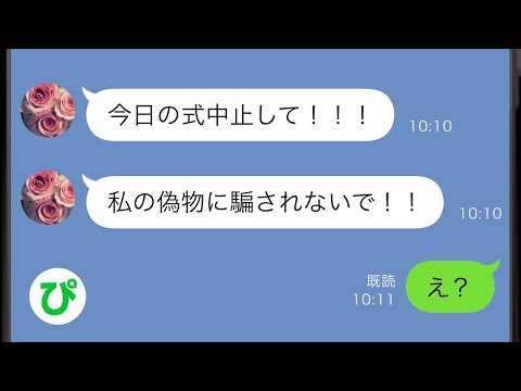 【LINE】結婚式当日ウエディングドレスと共に姿を消した彼女→式場にいた花嫁に「誰！？」その女は彼女に似ても似つかぬ全くの別人で…【スカッと修羅場】【総集編】