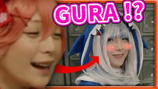 The Moment a Gura Cosplayer Caught 30k Viewer's Attention! 【Hololive】