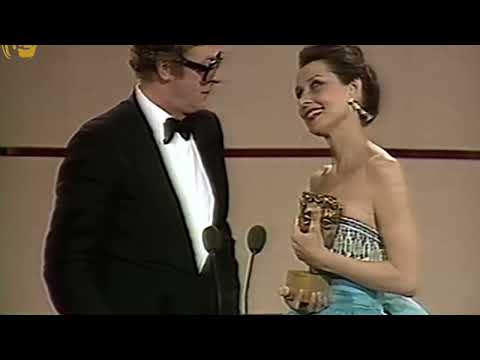 Audrey Hepburn presents Michael Caine at the BAFTAs