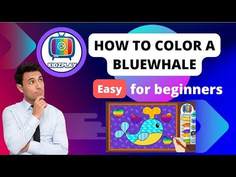 How to color a blue Whale easy🐟🎣 || coloring tutorial for kids || Kids coloring book