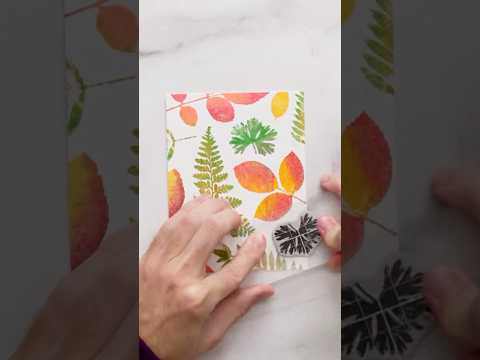 ASMR Crafting! EASY DIY Fall Greeting Card🍁 #asmr #craft #art #cardmaking