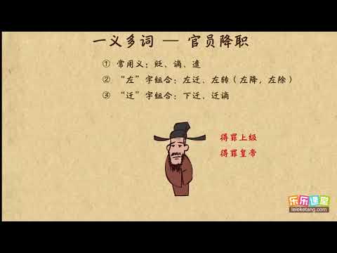 降職   文言文學習