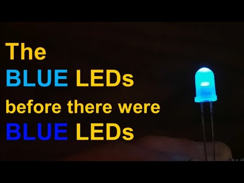 The blue LEDs that existed before the current InGaN blue LEDs