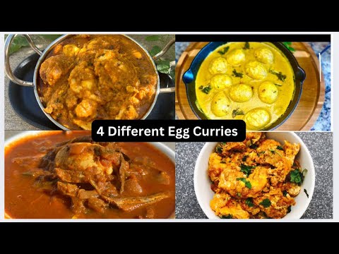 4 Easy Egg Curry Recipes/Egg Recipes/Anda Recipes