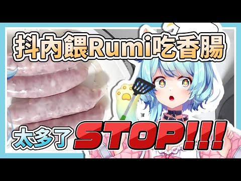 抖內餵Rumi吃香腸...太多了！STOP！！！【Rumi/懶貓子】【Vtuber精華】