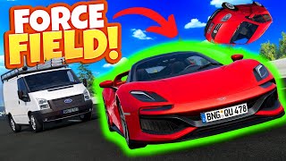 Using a FORCE FIELD to Crash Traffic Cars in BeamNG Drive Mods!