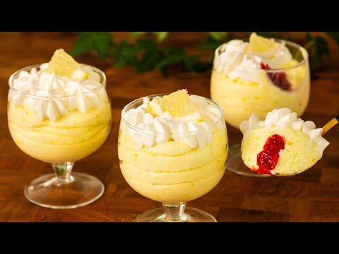 🍋Creamy lemon mousse in 5 minutes! ❗With secret! No eggs! Everyone is looking for this recipe!