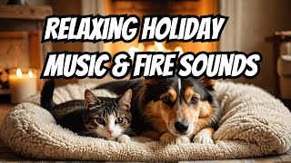 Calm Your Anxious Pets with Christmas Music & Crackling Fire sounds