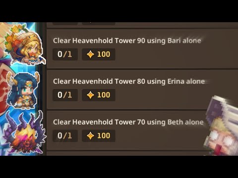 HOW TO BEAT HEAVENHOLD TOWER CHALLENGES | Guardian Tales Season Achievement