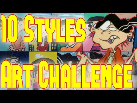 Drawing in TEN DIFFERENT Styles!? | Double D from Ed Edd n Eddy | Art Challenge