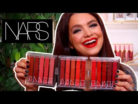 NARS POWERMATTE LIPSTICK LIP SWATCHES ALL 15 SHADES