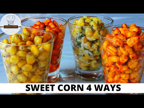 Sweet Corn 4 Ways : | Classic | Masala | Cheese & Chilly | Peri Peri