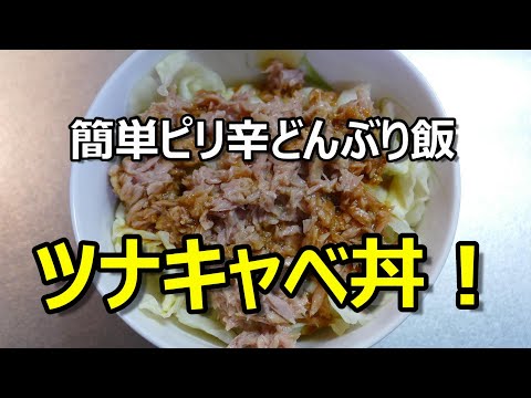 簡単ピリ辛どんぶり飯！【ツナキャベツ丼】越冬キャベツ料理