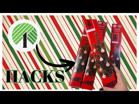 Watch Dollar Tree Mini Trees 🌲Become STUNNING Christmas Decor!