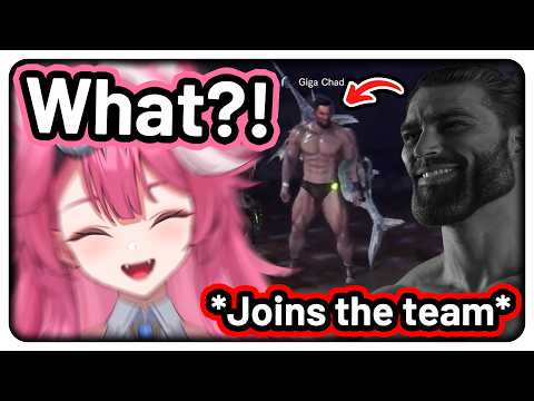 Raora laughs so hard at this GIGACHAD who joined her team in MHW 【Hololive EN】