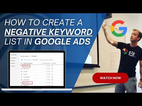 How to Create a Negative Keyword List in Google Ads (2022)