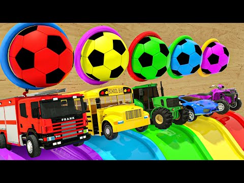 Baby Shark + Wheels On the Bus Jumping School Bus and colorful balls, Baby Nursery Rhymes Kids Songs