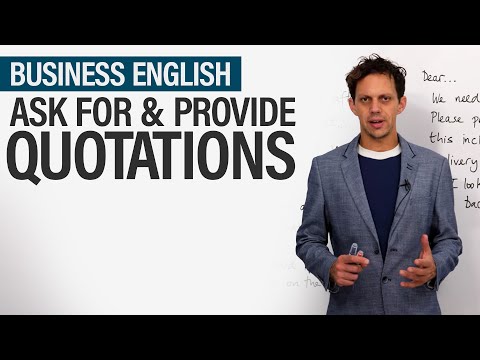 Business English: Asking for and providing a quotation – expressions for email & phone