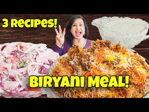 Full Fastest Biryani Meal with Gulabi Pyaaz and Raita 3 Recipes in 1 - RKK