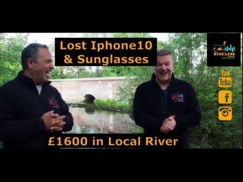 We Found New iPhone10 and Sunglasses - £1600+ lost in local River - still working after 3 days!