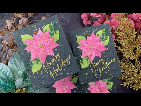 Lovely Layers Poinsettia Cards | Honey Bee Stamps | AmyR 2023 Holiday Card Series #27