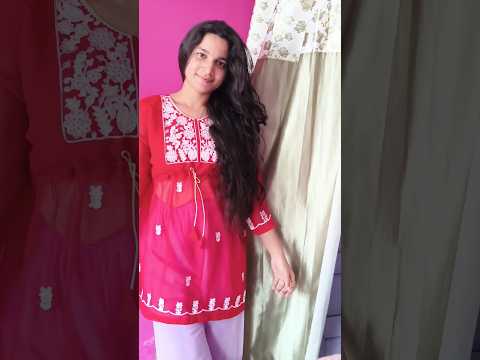 Best Combination Kurti /Red Purple Kurti Set