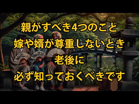 嫁や婿が尊重しないときに親がすべき4つのこと、老後にほとんどの人が知らない真実