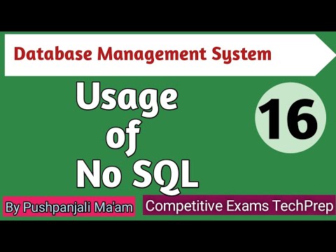 Usage of No SQL in DBMS in Hindi