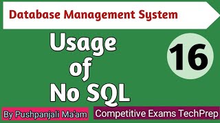 Usage of No SQL in DBMS in Hindi