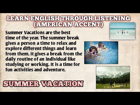 learn english through listening!! ⭐level2⭐ (how i spent my summer vacation) English reading