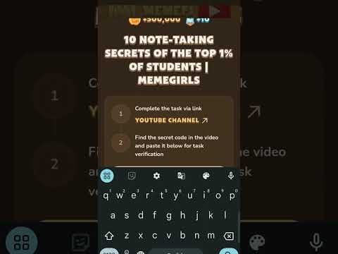 10 Note-taking Secrets of the Top 1% of Students Video Code | Memefi YouTube video code today