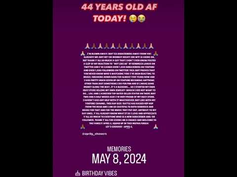 44 YEARS OLD AF TODAY! 😢😭