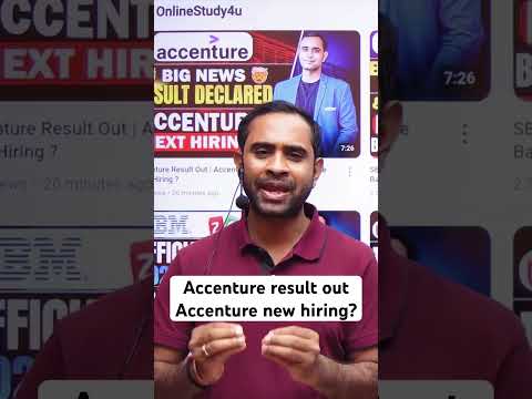 Accenture Result & New Hiring ? @OnlineStudy4u