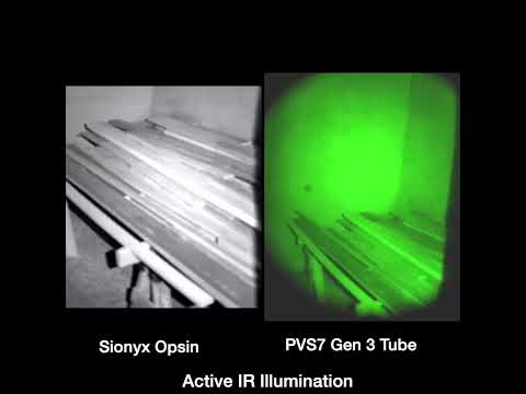 Opsin vs PVS7 Gen 3 w/Active IR (zero visible light) #shorts