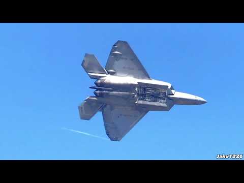 INSANE 2023 F-22 Raptor Demo Cleveland National Airshow (WITH FLARES)