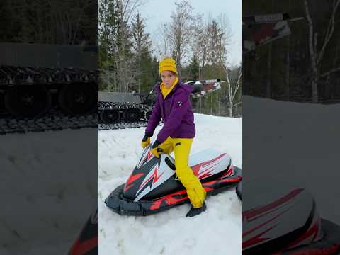 SNOW MOBILES! Meekah & Blippi's outdoor winter play! #Meekah #Blippi