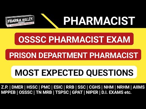 OSSSC PHARMACIST EXAM PREPARATION | PRISON DEPARTMENT PHARMACIST EXAM QUESTIONS