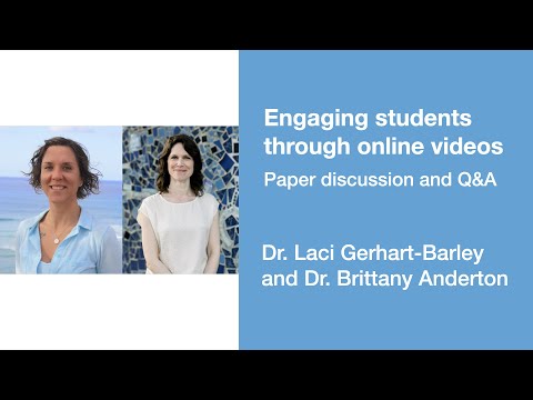 Laci Gerhart-Barley (UCD): Educational science videos: Paper discussion and Q&A